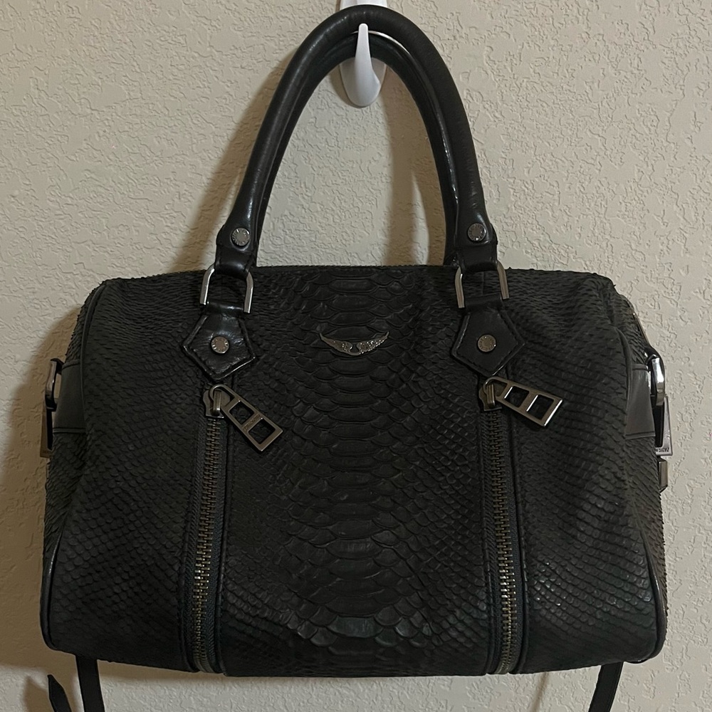 Black Leather Sunny handbag Zadig et Voltaire